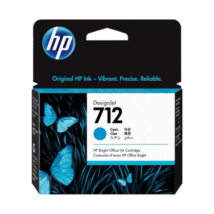 Cartucho de Tinta HP 712 Ciano PLUK 29ml