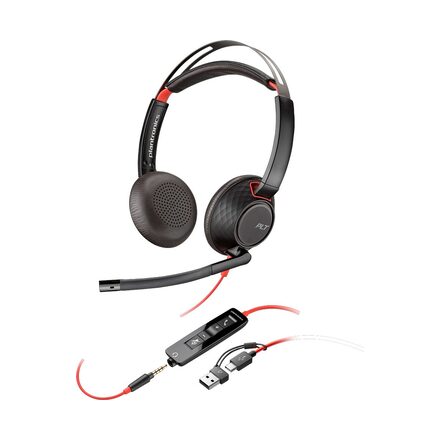 Headset HP Poly Blackwire 5220 Stereo USB-A/C Preto