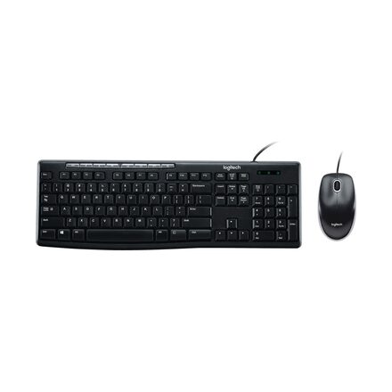 Kit Teclado e Mouse Logitech MK200 Cinza USB